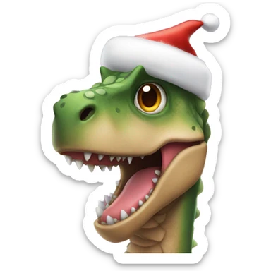 A Dino in christmas spirit  sticker