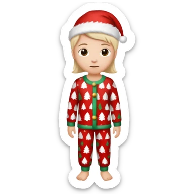 single xmas pajamas unisex  sticker