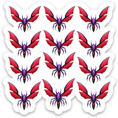 Shiny Oily Glossy Yveltal-Scyther-Darkrai-Genesect-Lunala-Vikavolt-fusion sticker
