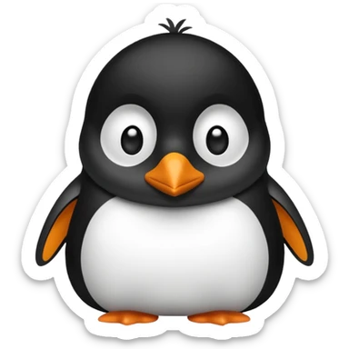 side eyeing penguin sticker