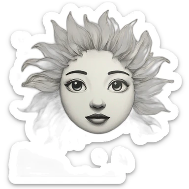 sunlight-tenderness-ink-drawing sticker