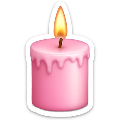 light pink candle  sticker