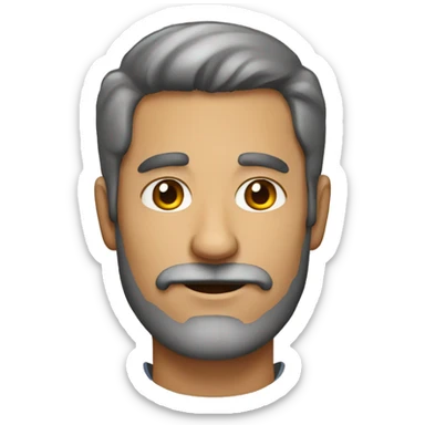 hombre 60 años con barba sticker