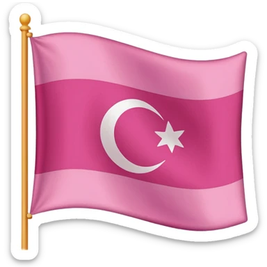 Pink flag emoji sticker