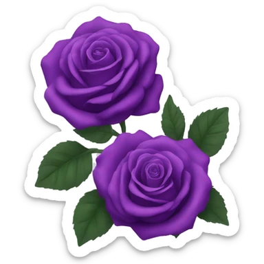 purple roses sticker