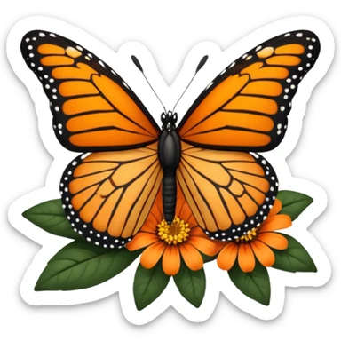 Monarch butterfly sticker