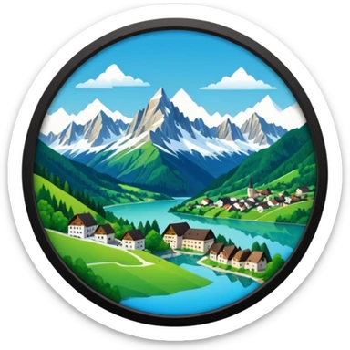 germany austria switzerland sticker