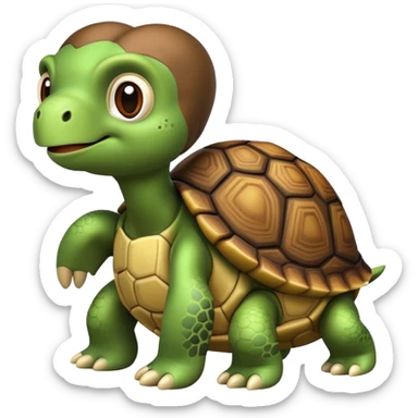 Tortuga con mono sticker