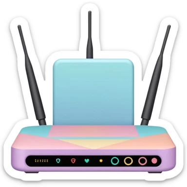 Can you make the AI LLM model router more abstract with pastel colors? sticker