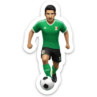 A Mexican soccer player sticker