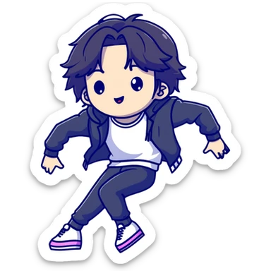 Hyunjin from Stray Kids, dancer with long hair sticker