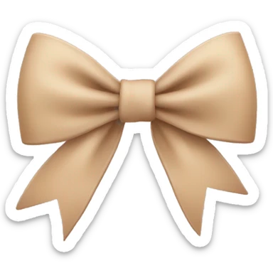 Beige bow sticker