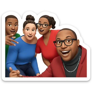 christmas gathering with friends sticker