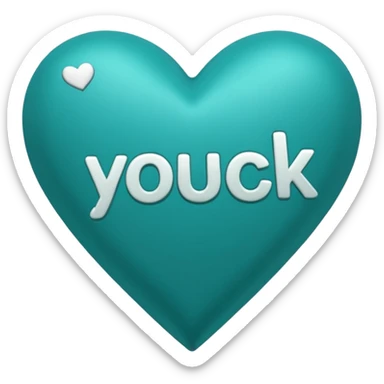 Teal heart with You Rock! wording sticker