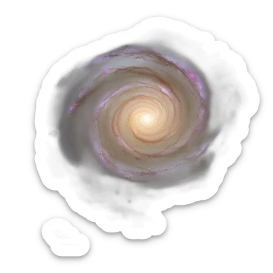 Space spiral galaxy sticker