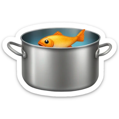 Fish in saucepan  sticker
