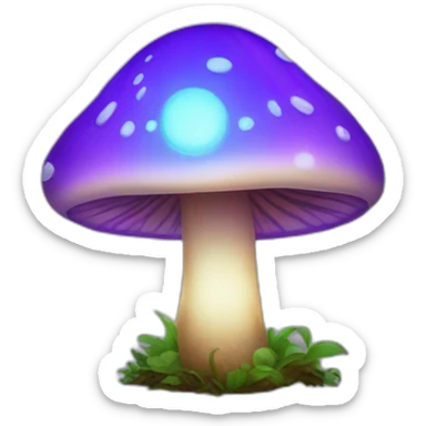 glowing mushroom sticker