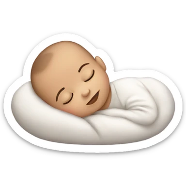 Sleeping cute baby sticker