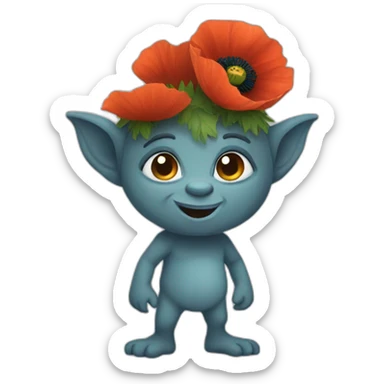 poppy the troll sticker