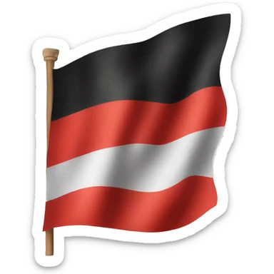 Old germany flag black white red sticker