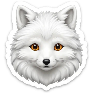 White fox emoji sticker