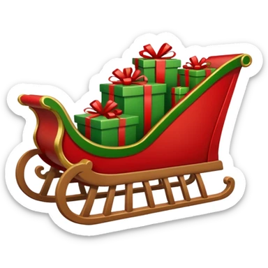 Christmas sleigh sticker