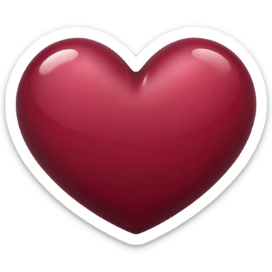 burgundy heart sticker