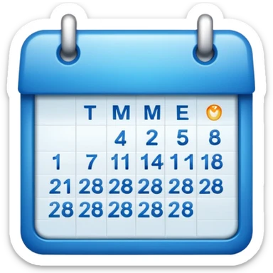 Blue calendar box  sticker