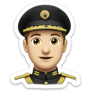 Vladimir Zelenskiy in 1939 black german military uniform sticker