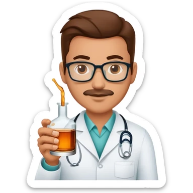 Anesthesiologist with a shot of wisky sticker