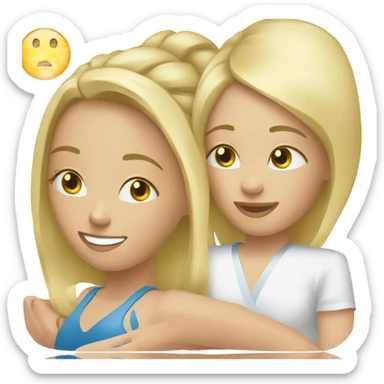 blonde gets massage sticker