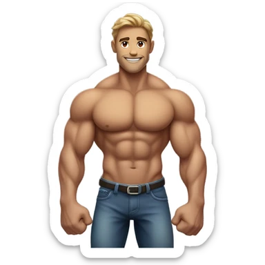 Giga Chad Flexing sticker