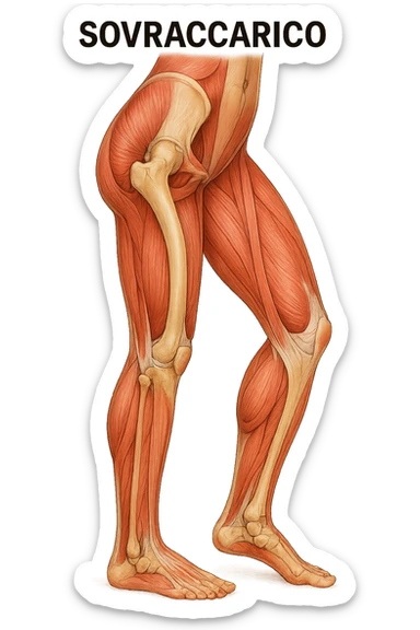 FOTO IDENTICAPRENDI SPUNTO DALLA FOTO E FAMMI A LIVELLO ANATOMICO LA GAMBA IN SOVRACCARICO sticker