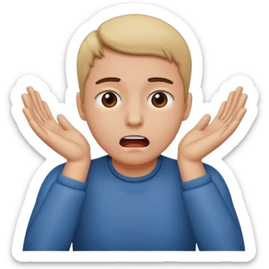 Choking self out emoji using hands sticker