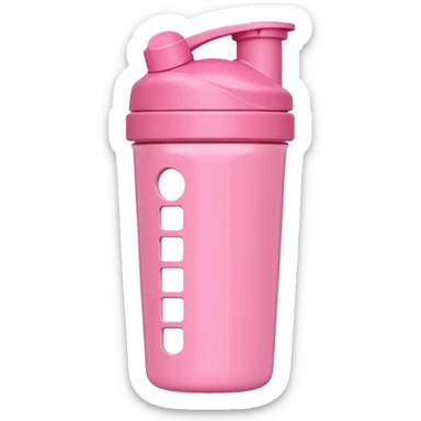 pink protein shaker bottle sticker
