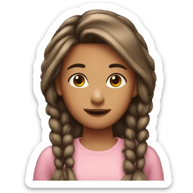 A girl with her best friend  sticker