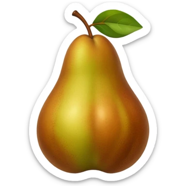 pear brown sticker