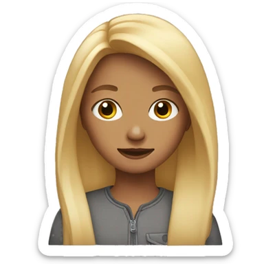 teenage girl with blond hair sticker