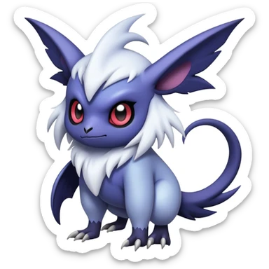 Edgy Cool Kawaii Noibat-Absol-Pokemon Full Body sticker