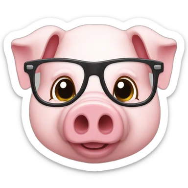 Lunettes tête de cochon sticker