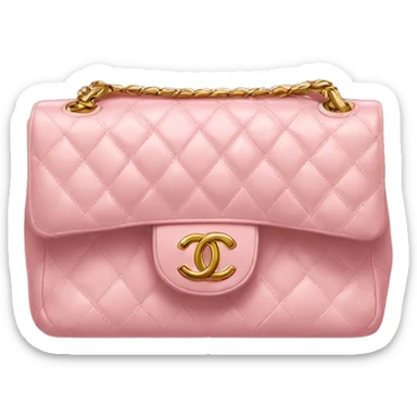 light pink chanel classic flap purse sticker