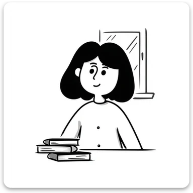 A girl with a bob haircut sticker