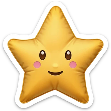 star shaped pillow  sticker