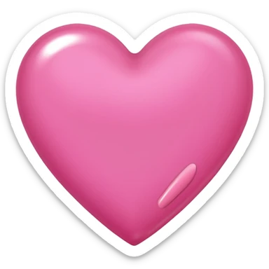 a pink heart with nail paint sticker
