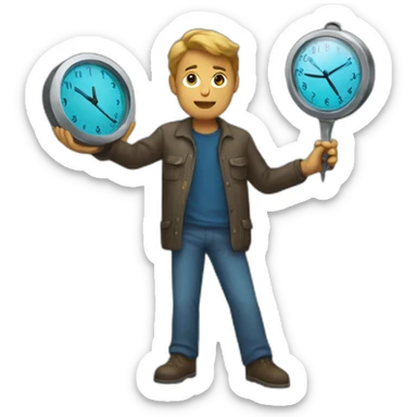 Controlando la hora sticker