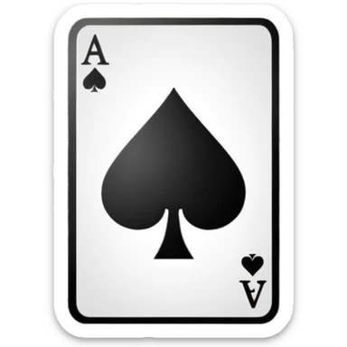 Ace of Spades for stage magic sticker