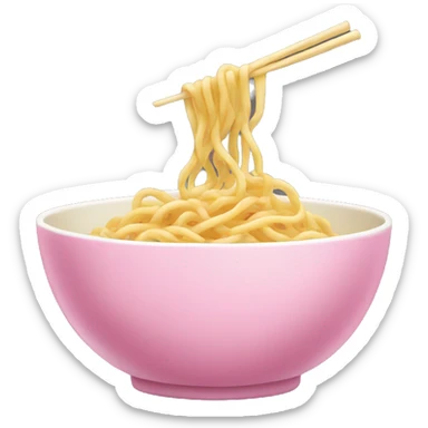 noodles pink bowl sticker