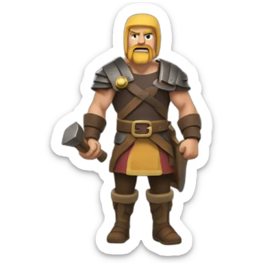 a man playing clash of clans sticker