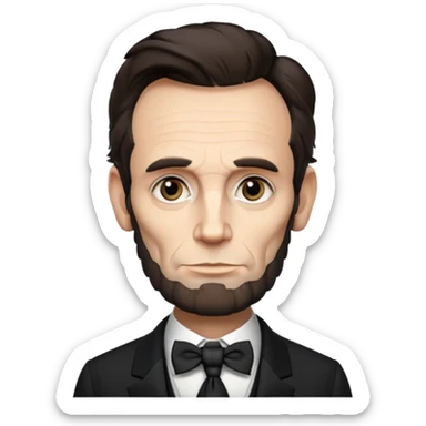 Abraham Lincoln front view sticker