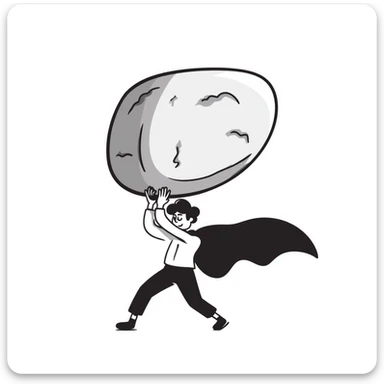 Superhuman with super strength lifting heavy objects sticker